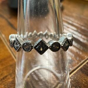 Authentic Pandora Silver Alluring Brilliant Princess CZ Ring SZ 6 (52) 190943CZ
